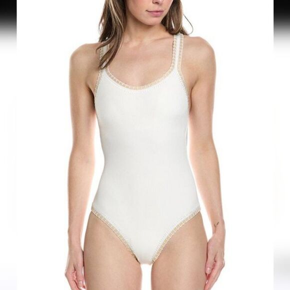 PQ Swim inspired by Solange Ferrarini White one piece swimsuit  Size M N… - Picture 1 of 7
